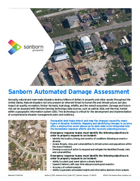 Sanborn Automated Damage Assessment